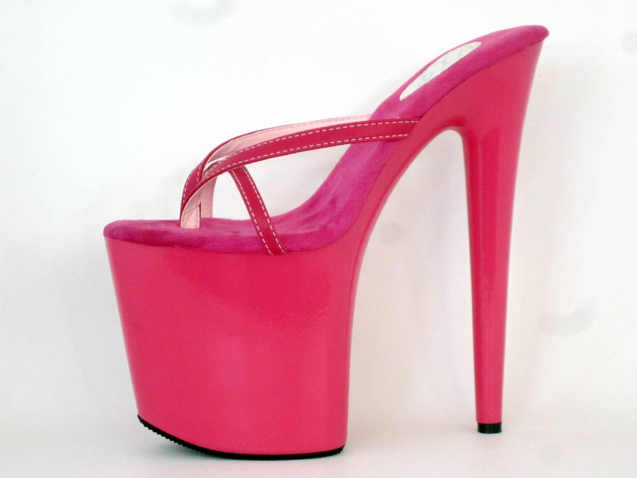 pink thong mules