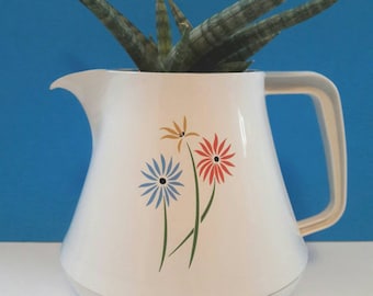 Repurposed Vintage Regal Poly Perk Coffee Pot Planter With Succulent, Upcycled, Retro Planter, Recycled, Succulent Planter.