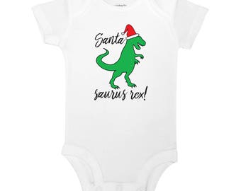 dinosaur santa shirt