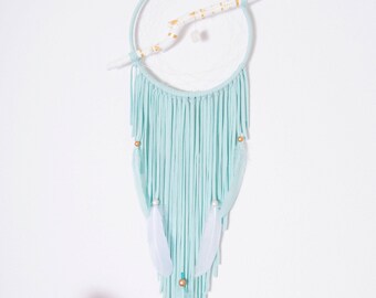 Large Pink Mint Dream Catcher Bohemian Dreamcatcher Boho stale