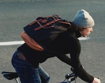 Black Backpack, Travel Backpack, Everyday Bag, School Bag, Mens Rucksack, Backpack Men, Unique Backpacks, Hiking Backpack, College Backpack