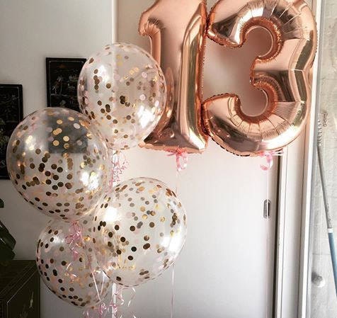 Giant 34 Rose  Gold  Balloon Numbers Rose  Gold  Number