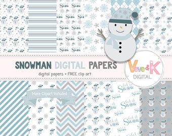 Snowman clip art | Etsy