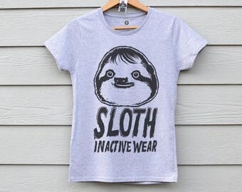 Premium Sloth T-shirt, Women's "Sloth Inactive Wear" Tshirt
