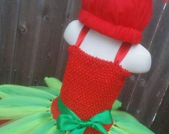 Strawberry Inspired Tutu Dress (Wig Sold Separately) Strawberry Dress, Strawberry Costume, Strawberry Tutu Dress, Strawberry Birthday