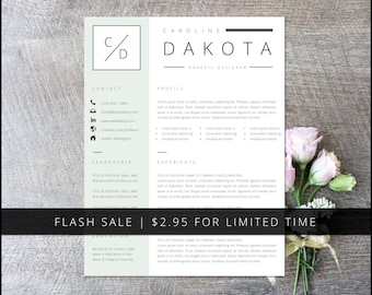 FLASH SALE | Resume Template Pack | Word + Pages Compatible | Cover Letter, Thank You, References, Unlimited Resume Pages | Instant Download