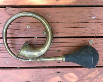 Vintage Brass Bicycle Horn Retro Bike Accessories Photo Prop Brass Decor