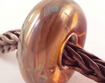 ON SALE 25% OFF loversofbeads Sra artist handmade euro big hole lampwork glass bead with sterling silver core - Made To Order - S865
