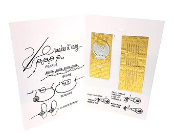 Set of 6 extra fine Miyuki needles with slip needle