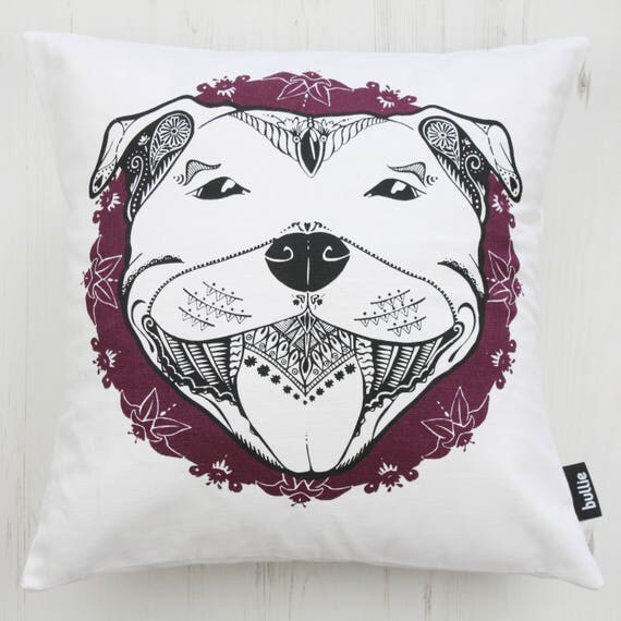 staffordshire bull terrier cushion