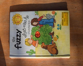 Vintage 1981 The Fuzzy What Was He by Peter Seymour Karen Acosta Children's Hardcover Book A Pss Surprise Book Fun to Feel Cactus Desert Fun