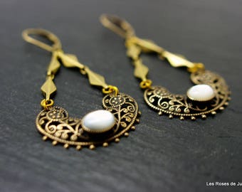 Bronze art deco earrings