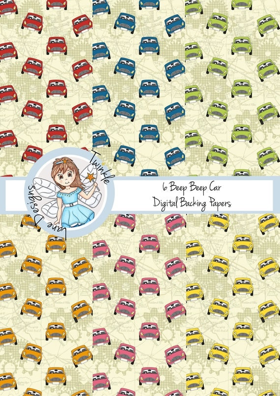 Cars, Digital Paper, Cogs, Roads, Transport, Car Clipart, Vehicles, Digital Paper Pack, Six A4 Pages, Papercrafting, Map, Crafts, Background