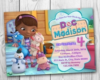 Doc McStuffins Invitation - Doc McStuffins Birthday Invitation - Doc McStuffins Party - Doc McStuffins Printables