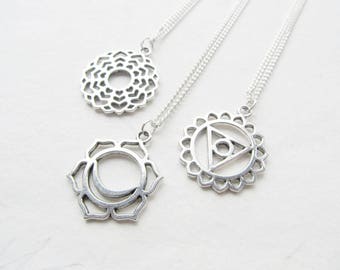 Chakra necklace, yoga necklace, chakra jewelry