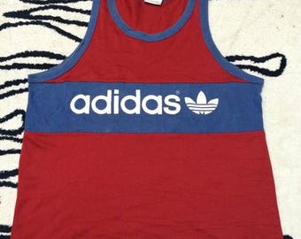 Birthday Sale RARE Vintage 90s Adidas Tank Trefoil Made in USA