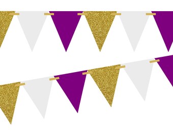 Purple gold banner | Etsy