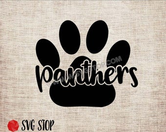 Panther Paw Cut Out - SVG, DXF, PNG, Jpg, Eps - Clip Art Cut File - Silhouette, Cricut, Sublimation Printing - Instant Digital Download