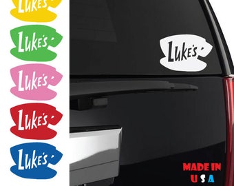 Gilmore Girls Luke's Diner sticker Gilmore girls lukes diner coffee mug yeti decal rtic decal tv show ANY SIZE
