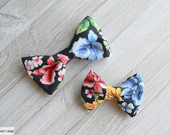 Pet Bow Tie, Dog Bow Tie, Cat Bow Tie, Bunny Bow Tie, in "Live Aloha"