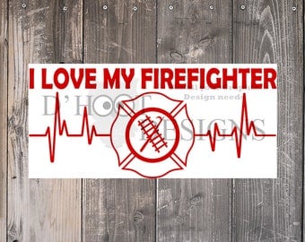 Download Firefighter love svg | Etsy