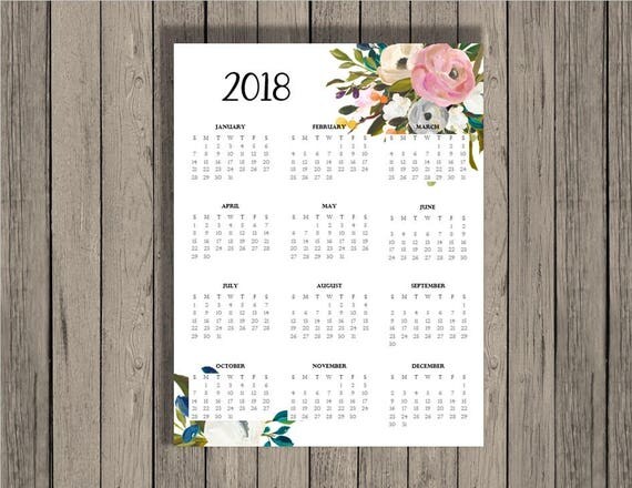 2018 yearly calendar 2018 calendar calendar full page