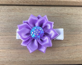 Purple hair clip | Etsy