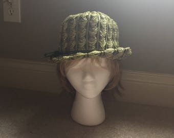 Vintage Sage Green Hat designed by Hats by Yolie