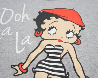 90s Betty Boop T-shirt , Artist Beret Betty Boop "Ooh La La" Shirt, Soft Grunge, 90's Girl, Clueless, Club Kid, Tumblr, S