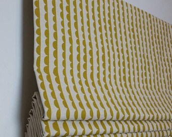SALE Yellow Roman Blind | Roman Shade | Handmade roman shade | custom roman shade | Linen roman shade