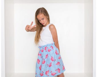 Flamingo skirt - girls skirt - skirt - flamingo clothing