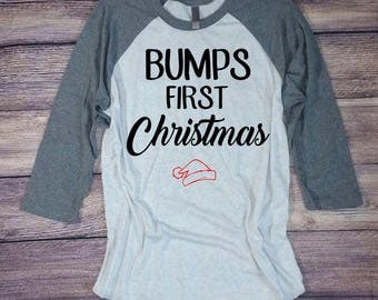 Bumps First Christmas Maternity Women Shirt