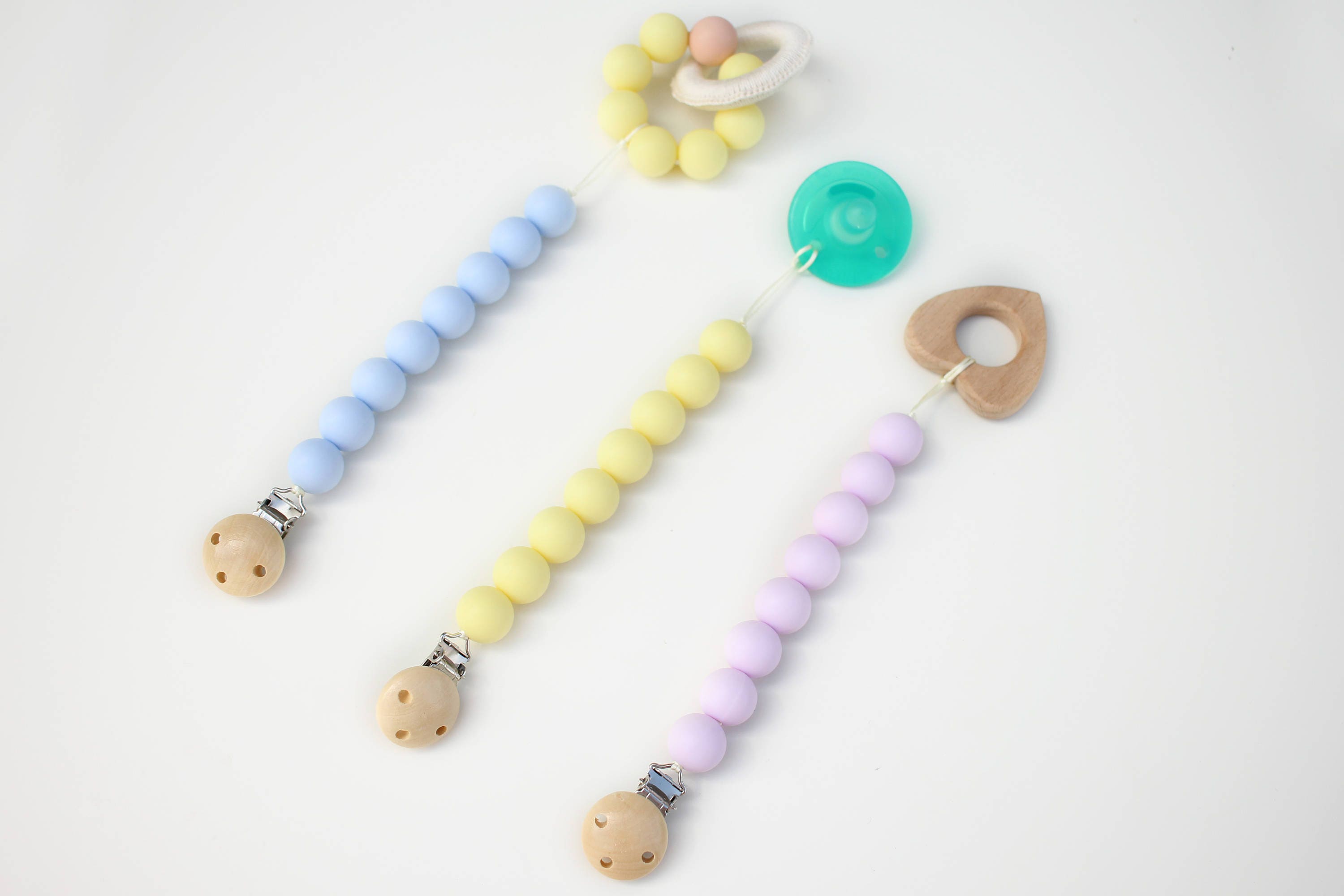 Silicone Pacifier Clip Newborn Paci Clip Baby Boy Binky