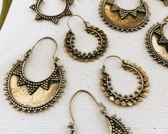 Origin Hoops // African Jewelry, Continent Jewelry, Afrocentric, Ethnic Jewelry, Africa Earrings, Gold Earrings, Stud Earrings
