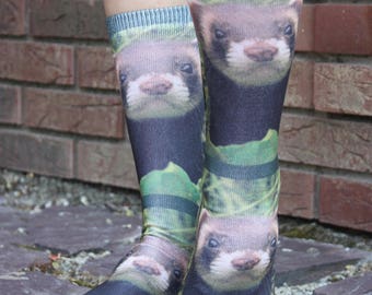 Ferret face image in a dress Ferret face image in a dress