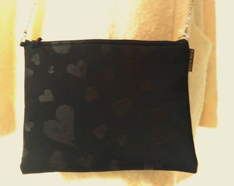 Printed black heart pocket.