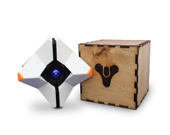 Destiny Ghost Kit - 3D Printed With Custom Laser Cut Box, Magnets, & LED
