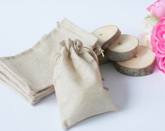 Rustic Wedding Linen Favor Bags Gift Bags Favor Bag Wedding Ivory linen bridal Shower Gift Bags Bachelorette Bags favor keepsake
