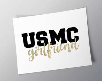 Marine Corps Marine Girlfriend Wife Fiancée Fiance Marine Wife Sticker Marine Girlfriend Sticker Marine Fiancee Sticker