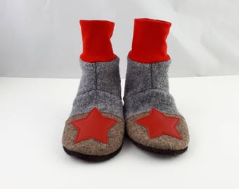 Felted Babyboots,felted bootees,babyshoes,slipper socks,warm toes,cozy babyshoes,babyslipper, Baby Wool Felt Shoes,high topped shoes,wool