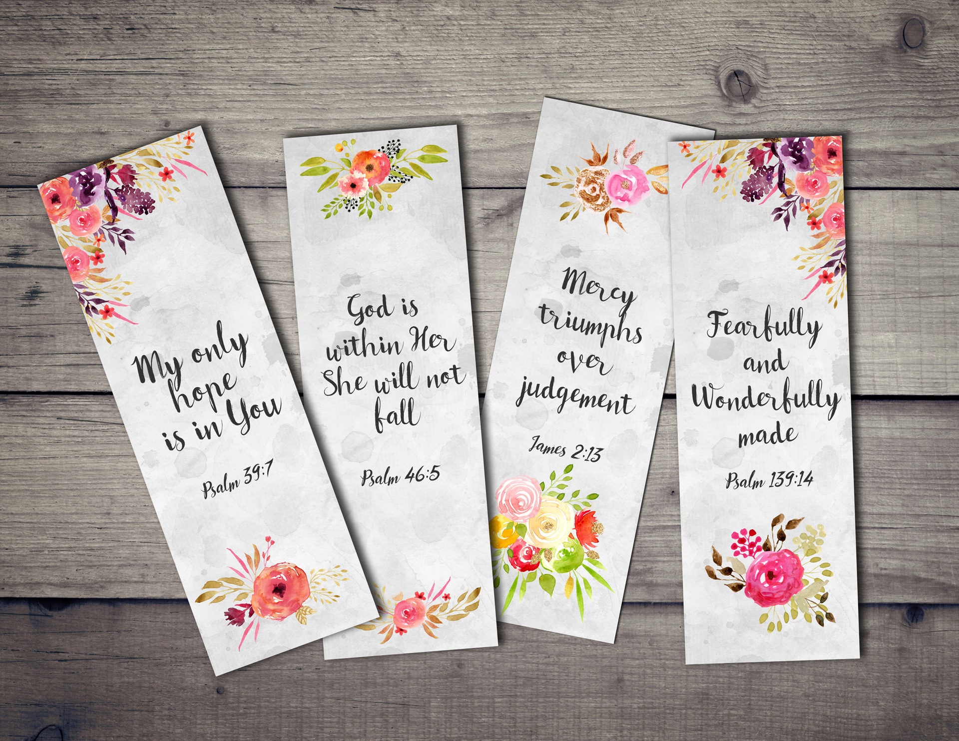 Christian Bookmarks. Instant Download. DIY Printable Bible Study