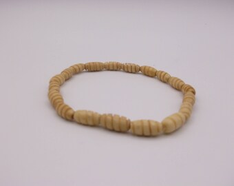 Carved Bone Bead Bracelet-Men
