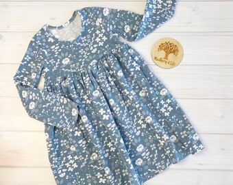 30% OFF!! Girls Floral long sleeve dress (size 2-8)