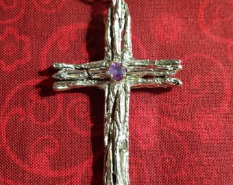 CP082 Sterling Silver Necklace with Cross Pendant