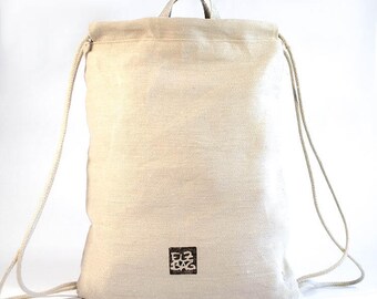 Gym bags combined, gym bag, backpack nature 100% hemp, persistent, vegan, organic, ökologish