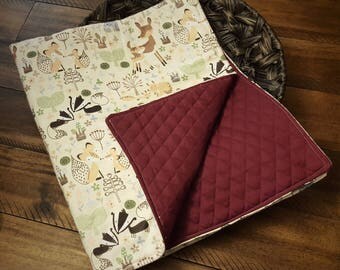 Nursery Quilt - Woodland Print
