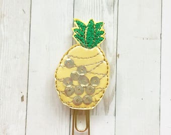 Glitter Glam Pineapple Sequin Shaker Planner Clip - Bookmark - Summertime - Pineapple Love - Planner Accessories - Teacher Appreciation