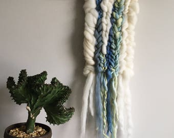 Woven wall hanging Wool art Fiber art Copper Merino wool Wall art Modern art