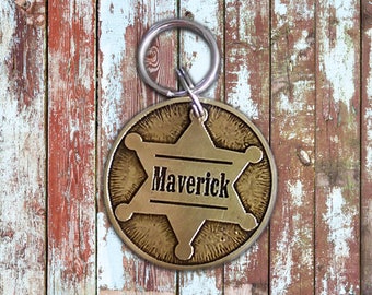 Dog ID Tag - Original Badge in Brass