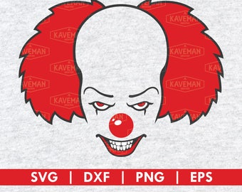 Pennywise The Clown It Movie SVG DXF Silhouette Cameo Cricut Cut File